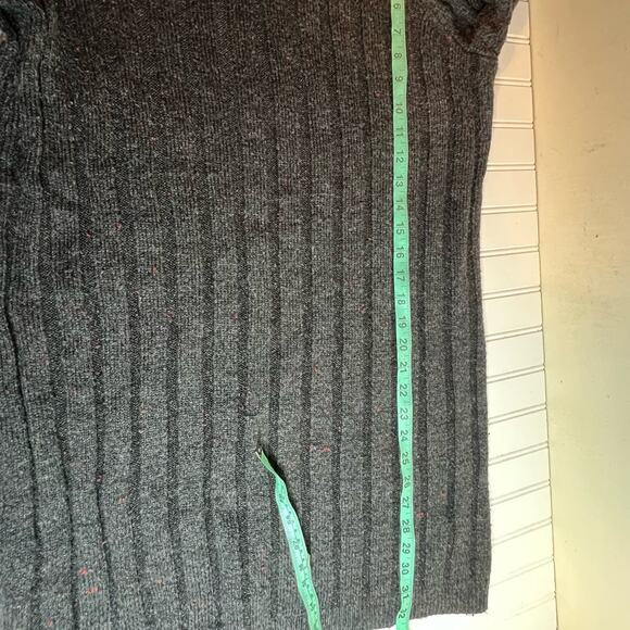 Madewell Mock Neck Charcoal Sweater Mini Dress Size Large - Picture 8 of 12